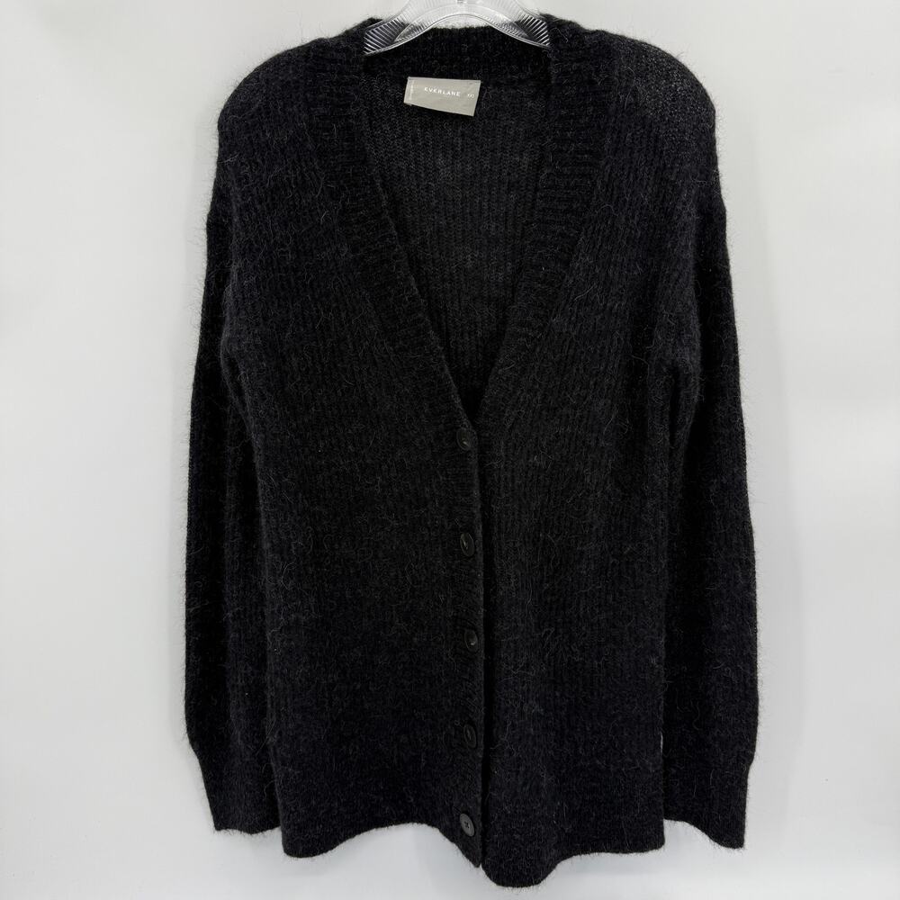 EVERLANE Womens Wool Alpaca Knit Sweater Size XXS Oversized Grandpa Cardigan - Picture 1 of 8